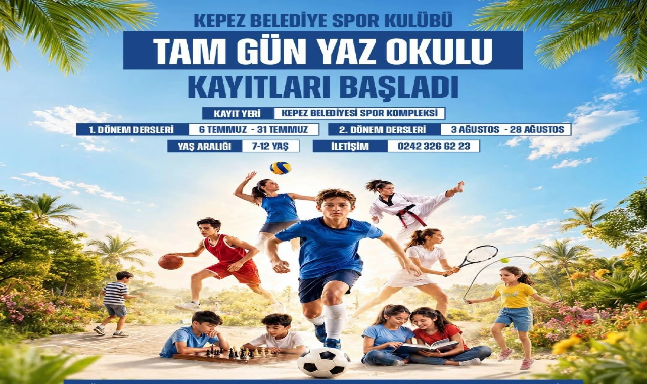 Kepez’de yaz tatili eğlence ve eğitimle buluşuyor
