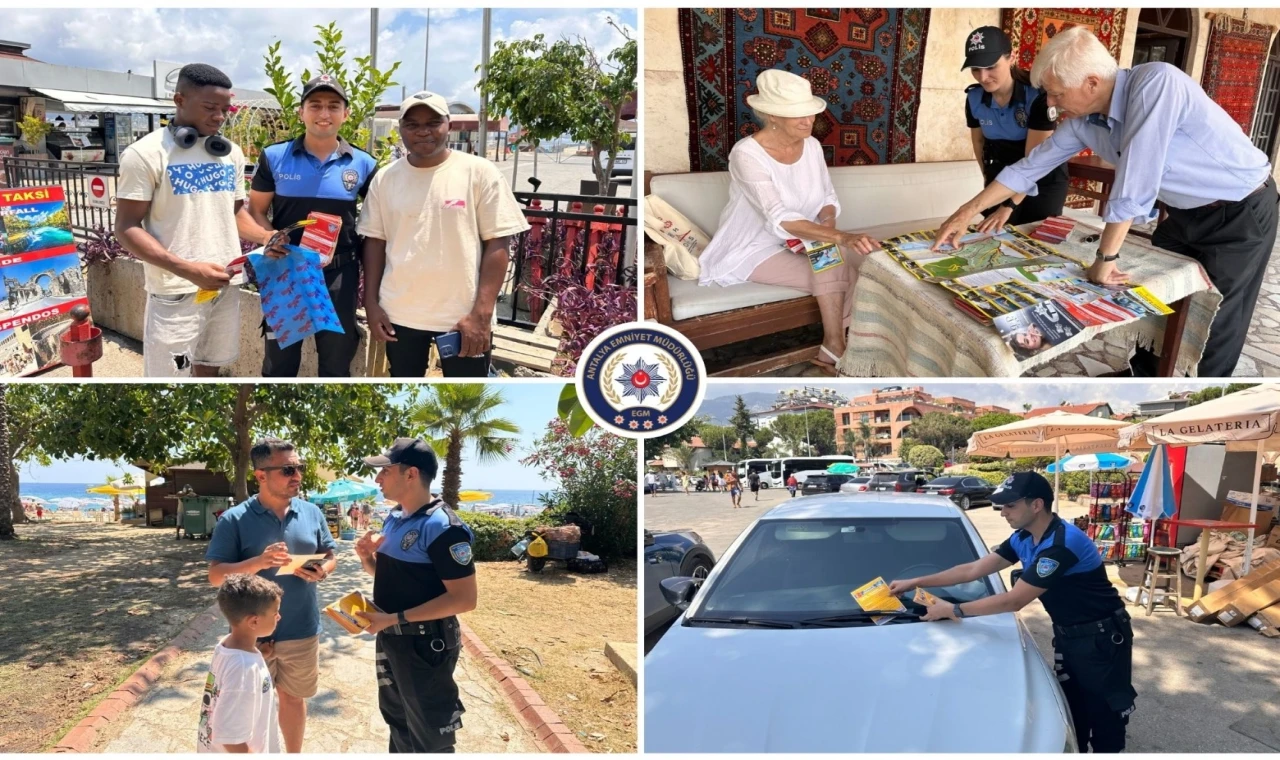 Alanya’da turistlere 4 dilde güvenlik rehberi