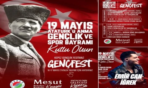 Kepez’de 19 Mayıs coşkusu GENÇFEST ile yaşanacak