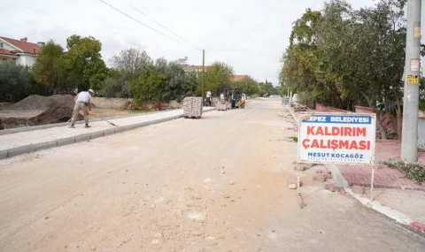 Duacı’da yollar yenileniyor, kaldırımlar düzenleniyor